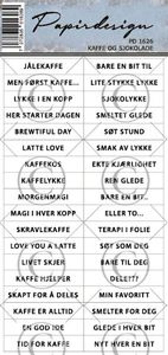 Kaffe og Sjokolade Klistremerker