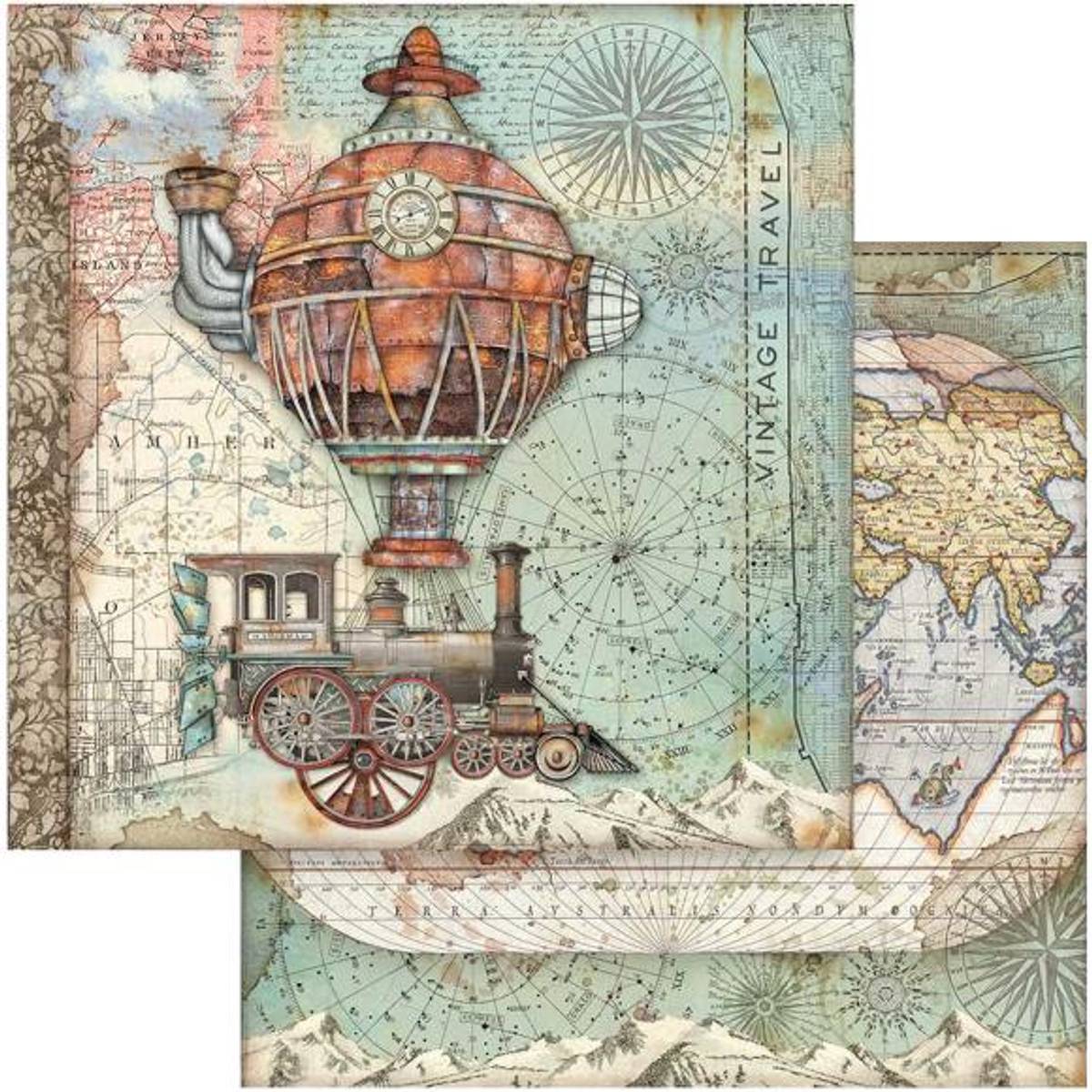 Flying Train - Sir Vagabond Mønsterark 12x12