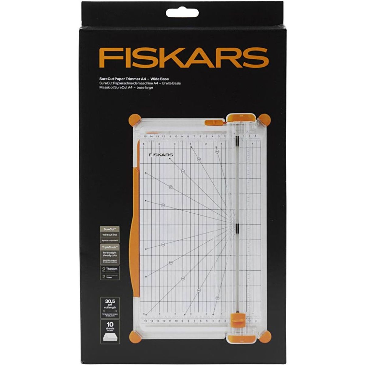 Fiskars Skjæremaskin SureCut A4, bred skjæreplate
